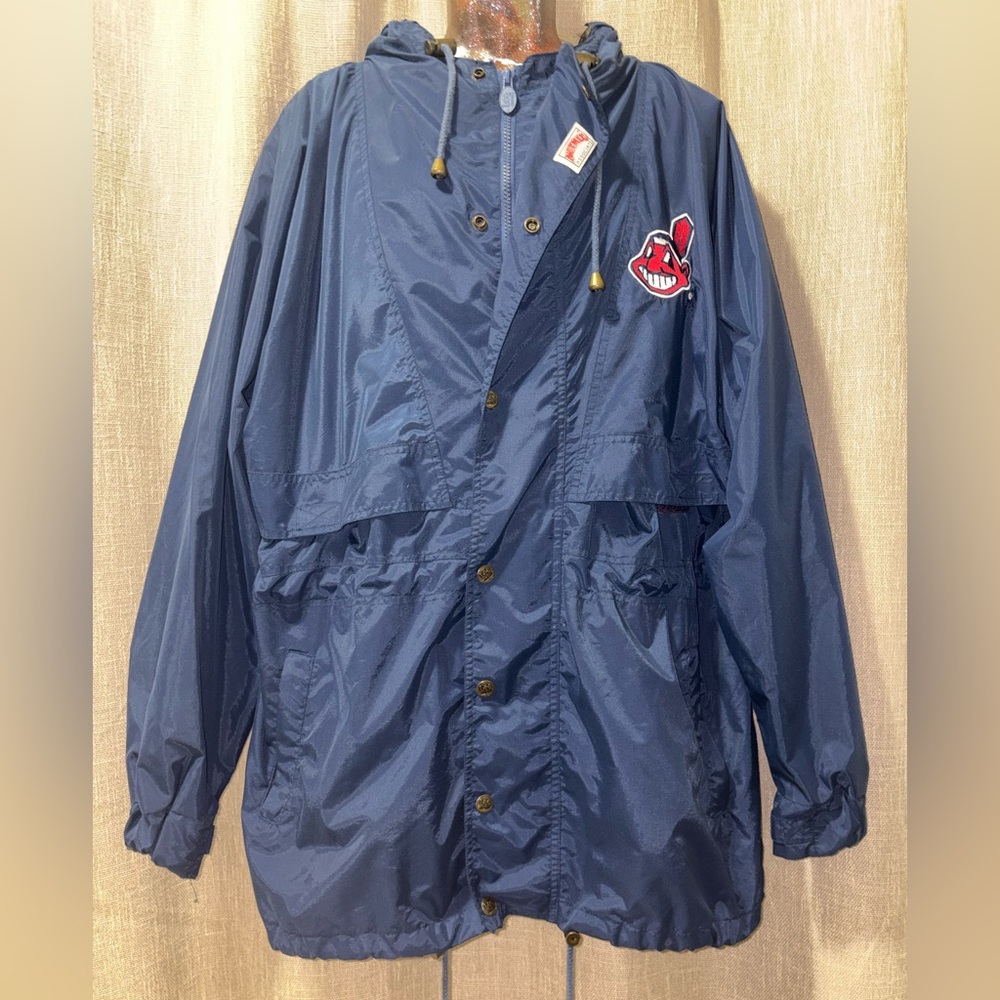 Vintage Lee Sport Cleveland Indians Woman’s Blue Nylon Jacket